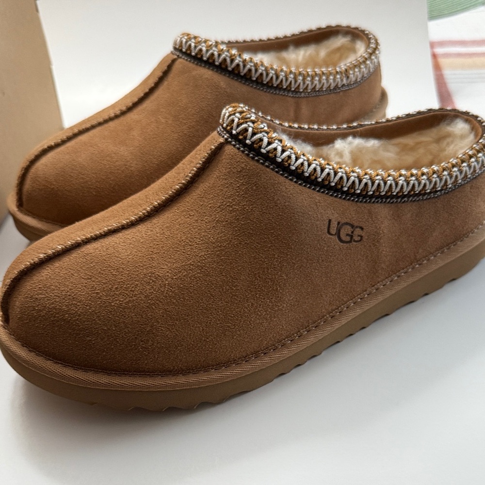 UGG Tan Suede Clogs - Picture 3 of 4